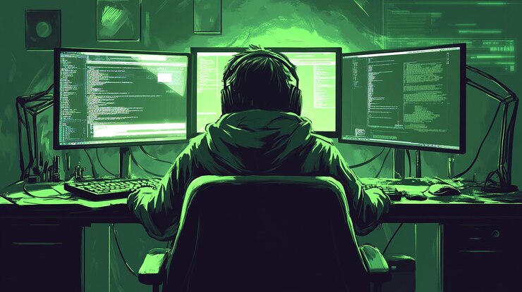 Foto una persona en una computadora con las palabras "te quiero" en la pantalla