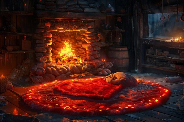 una persona durmiendo frente a un fuego con una manta sobre él