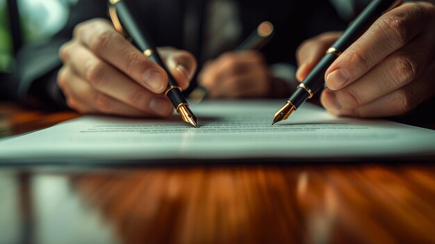 una persona está escribiendo en un cuaderno con una pluma en él