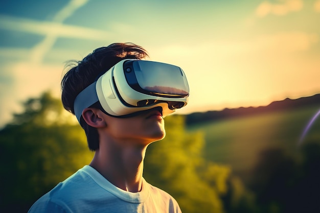 Persona del futuro con realidad virtual