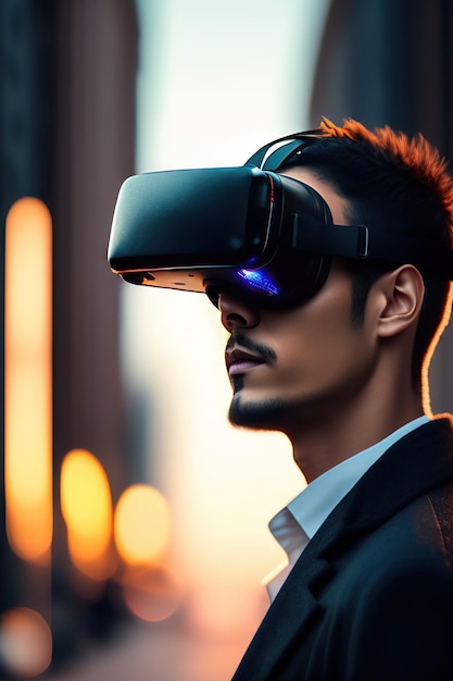 Persona del futuro con realidad virtual