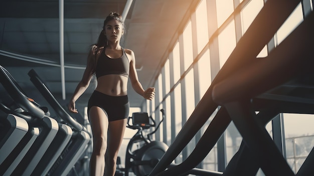 Persona en el gimnasio