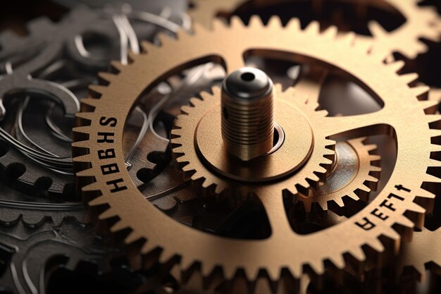 Foto una persona girando una llave vintage en un reloj generativo ai