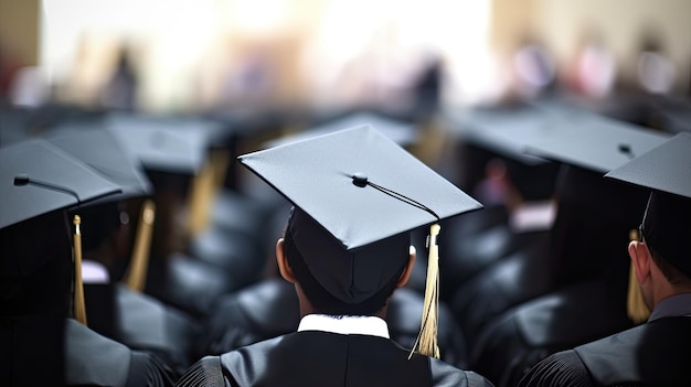 una persona con una gorra de graduación