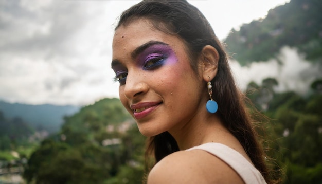 persona del grupo LGBT con maquillaje