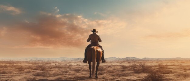 Una persona montando un caballo y usando un sombrero de vaquero