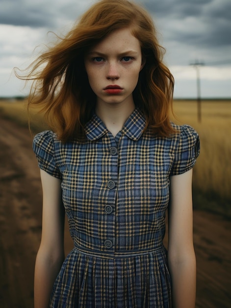 una persona con el pelo largo