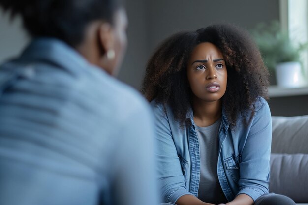 Una persona que busca guía y consuelo de un profesional de la salud mental