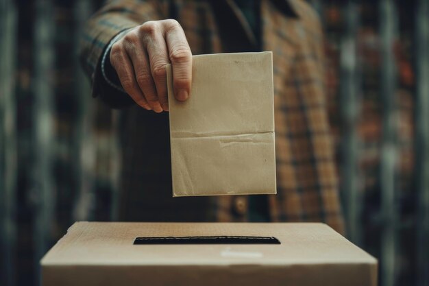 Persona que coloca el papel en la caja