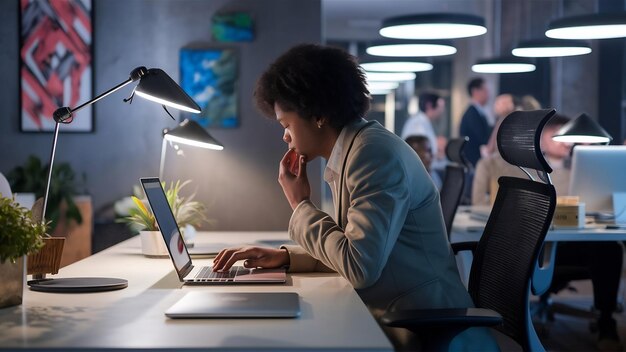 Foto persona que elige su lugar de trabajo en el modelo de trabajo híbrido