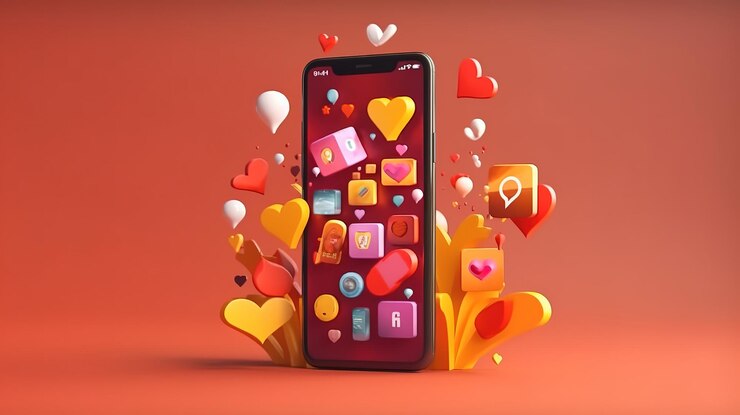 Persona que usa un teléfono inteligente para hacer clic en el ícono Me gusta y me encanta en la publicación de Internet Generativo ai