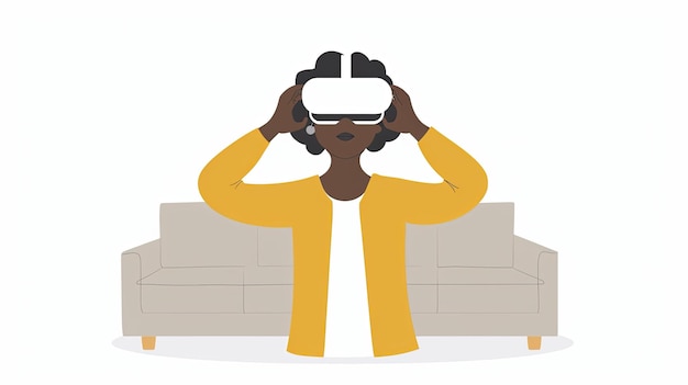 una persona que utiliza googles de realidad virtual y realidad aumentada
