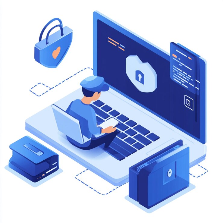 Foto persona que utiliza una red privada virtual vpn