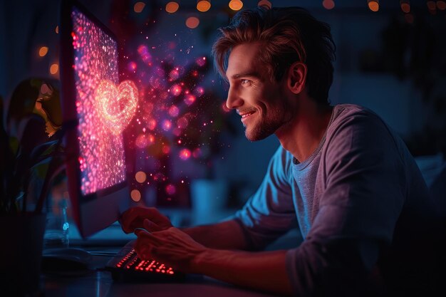 persona soltera utiliza el servicio de aplicación de citas en línea para chatear y la red web pragma