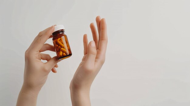 una persona sosteniendo una botella de pastillas con las palabras pastillas en la parte superior