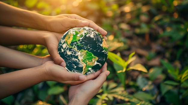 una persona sosteniendo un globo con la palabra tierra en él