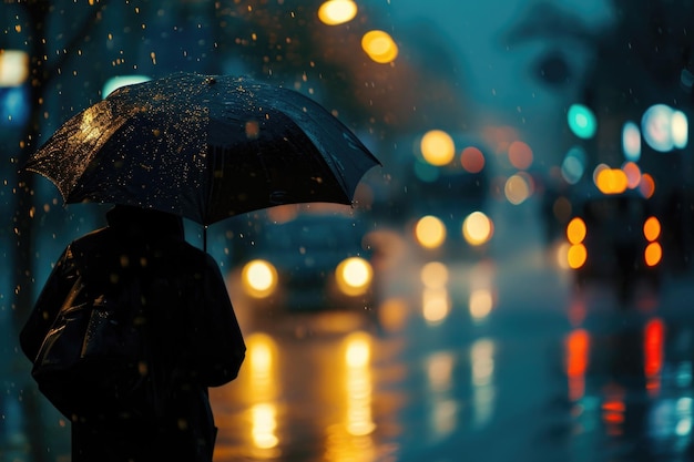 Foto una persona sosteniendo un paraguas para otros en la lluvia mientras se alejan sin reconocimiento mostrando un ingrato