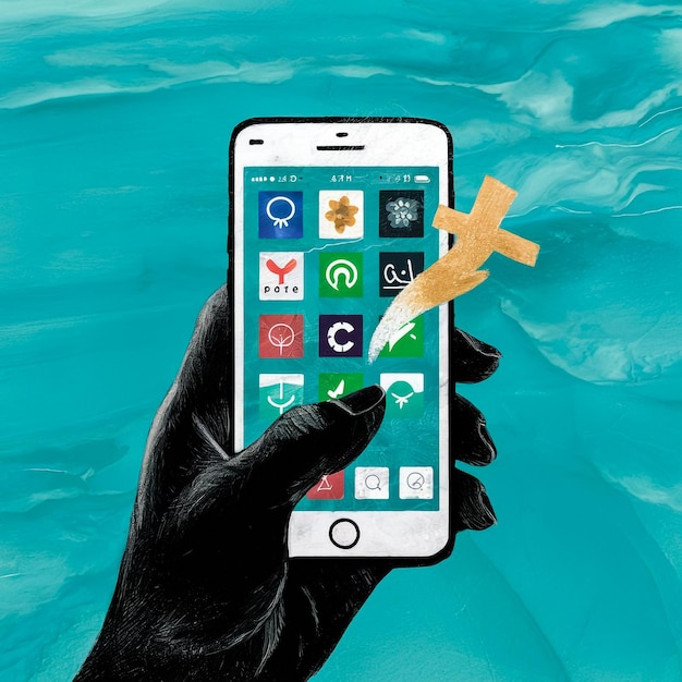una persona sosteniendo un teléfono celular con la palabra aplicación en él