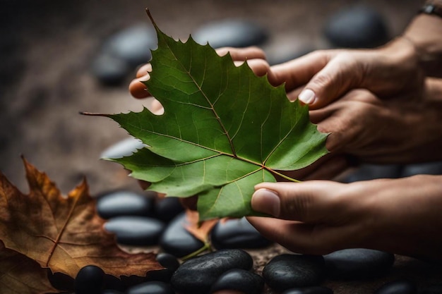 una persona sostiene una hoja que tiene la palabra en ella