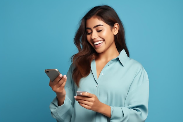 Foto persona con teléfono móvil mujer con teléfono celular mujer con teléfono