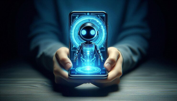 una persona con un teléfono Tecnología de Inteligencia Artificial Revolucionando el servicio al cliente con IA