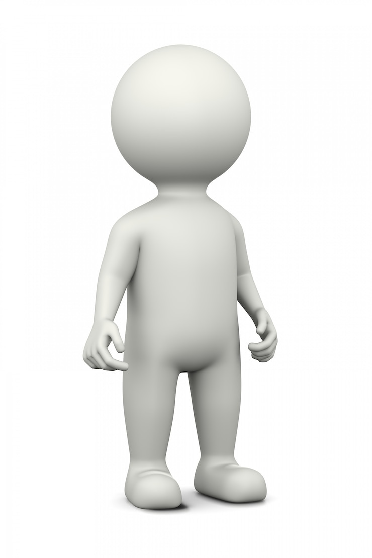 Foto personagem 3d branca