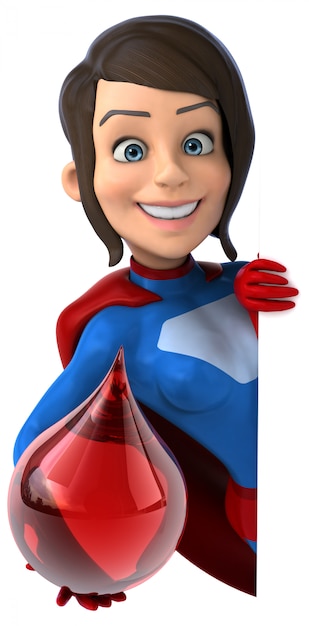 Foto personagem 3d da super-mulher