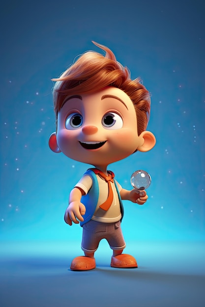 personagem 3d de um menino