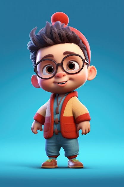 personagem 3d de um menino