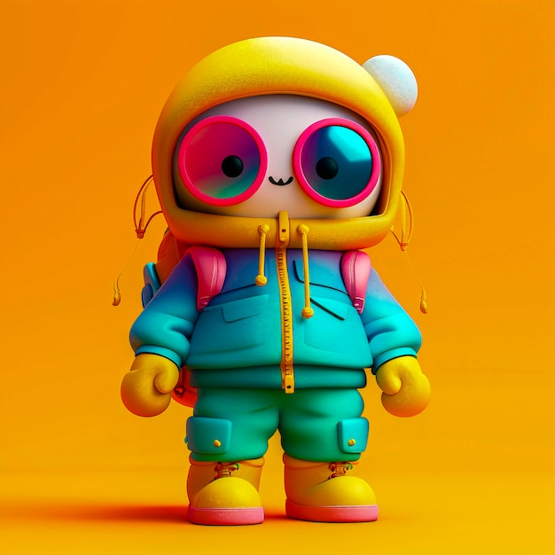 Personagem adorável em estilo 3D para crianças IA generativa