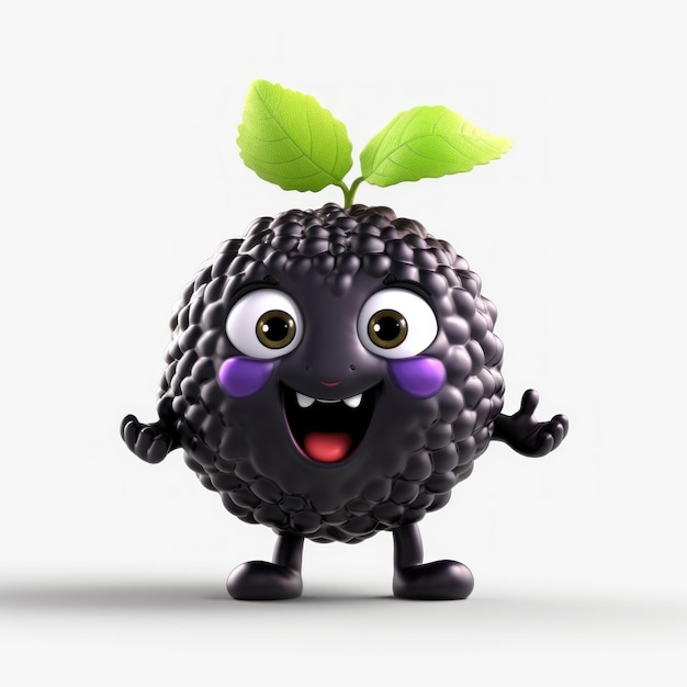 Personagem bonito 3D Blackberry