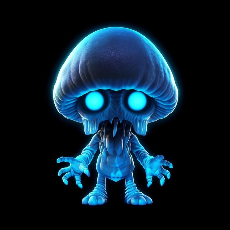 Foto personagem brilhante de halloween