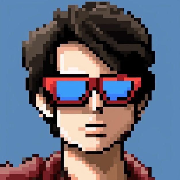Foto personagem de arte de pixel