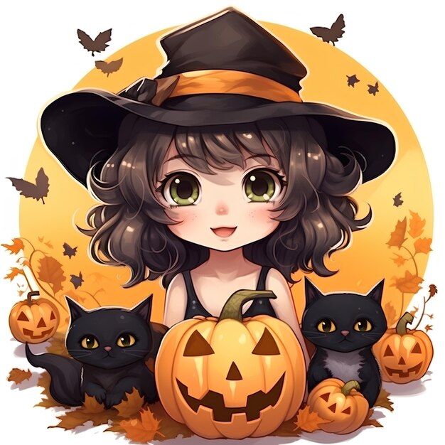 personagem de avatar fofo para foto de perfil de ilustração de mascote de evento de Halloween