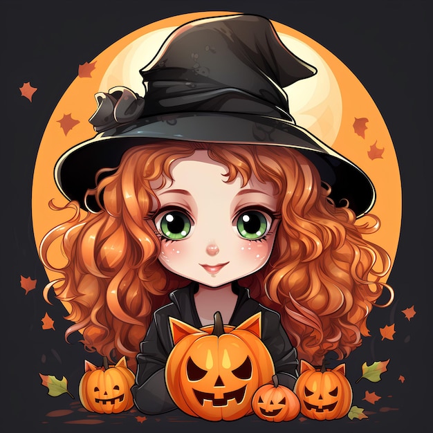 personagem de avatar fofo para foto de perfil de ilustração de mascote de evento de Halloween