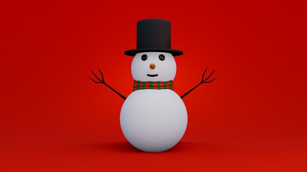 personagem de boneco de neve conceito de Natal