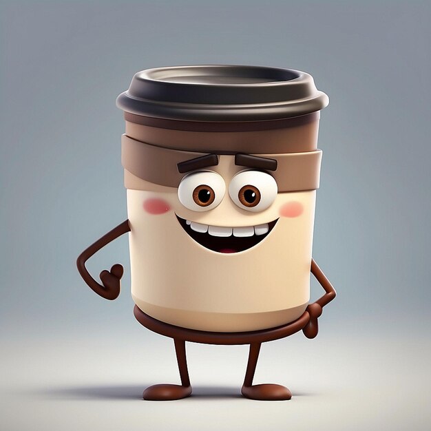 Foto personagem de café 3d