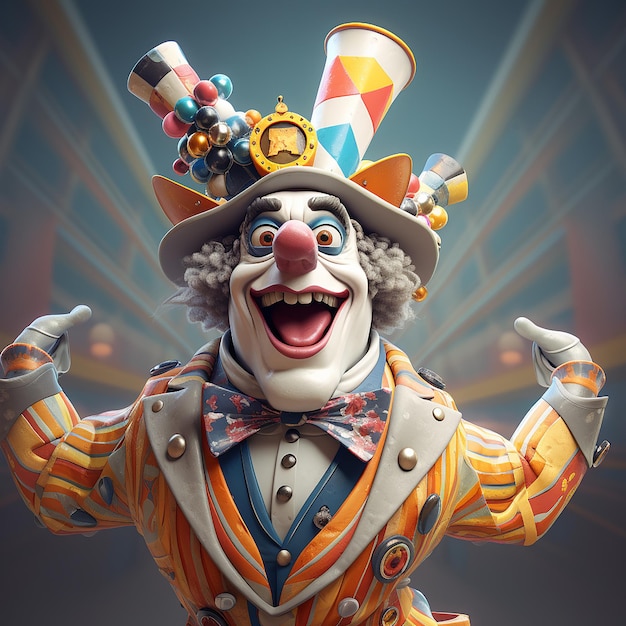 Personagem de carnaval divertido renderizado em 3d