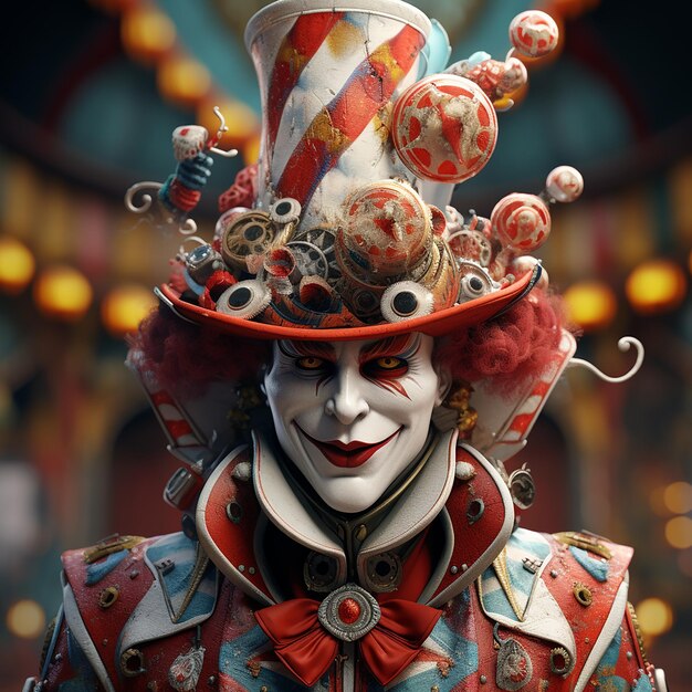 Foto personagem de carnaval renderizado em 3d