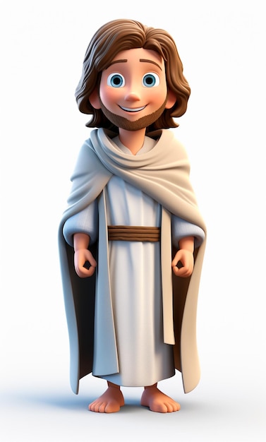 Foto personagem de desenho animado 3d de jesus cristo