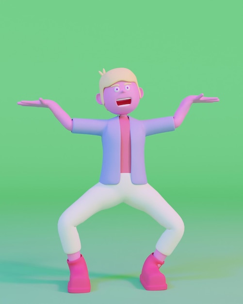 Personagem de desenho animado 3D