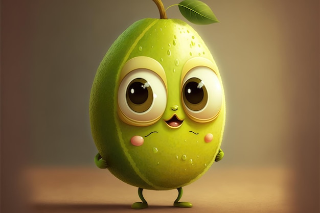 Personagem de desenho animado de frutas