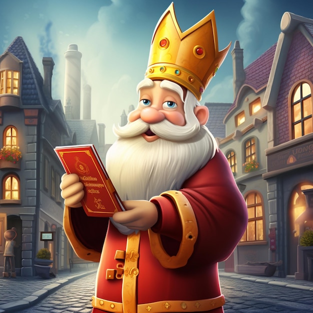 Personagem de desenho animado de Sinterklaas kerstmis natal papai noel