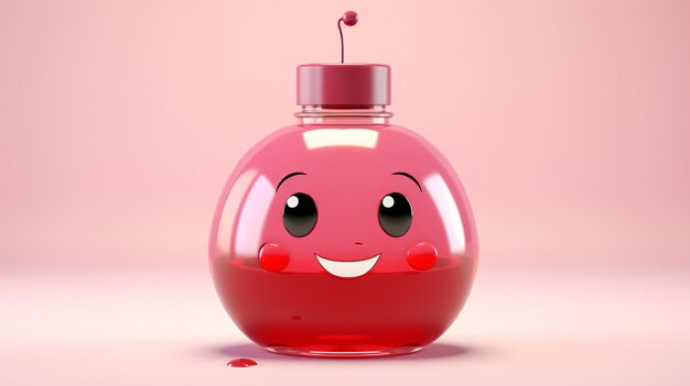 Personagem de desenho animado de suco de cranberry