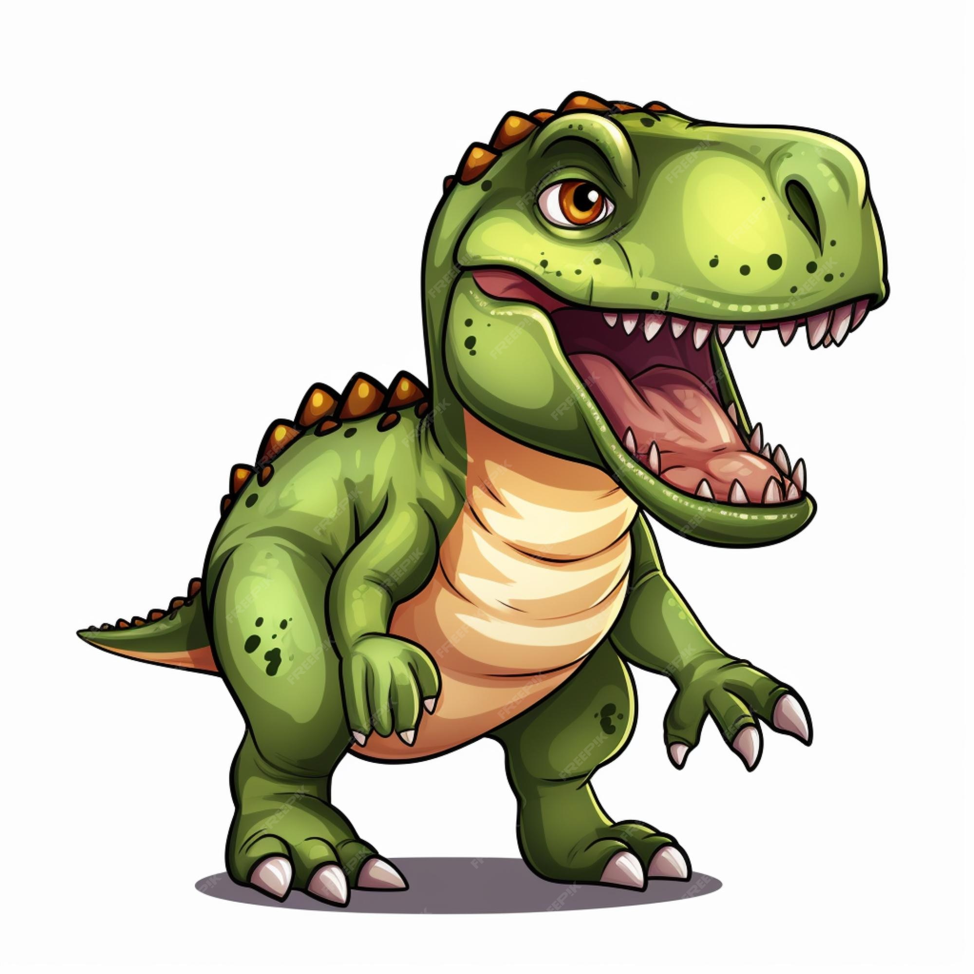 Personagem de desenho animado de dinossauro Tiranossauro Rex