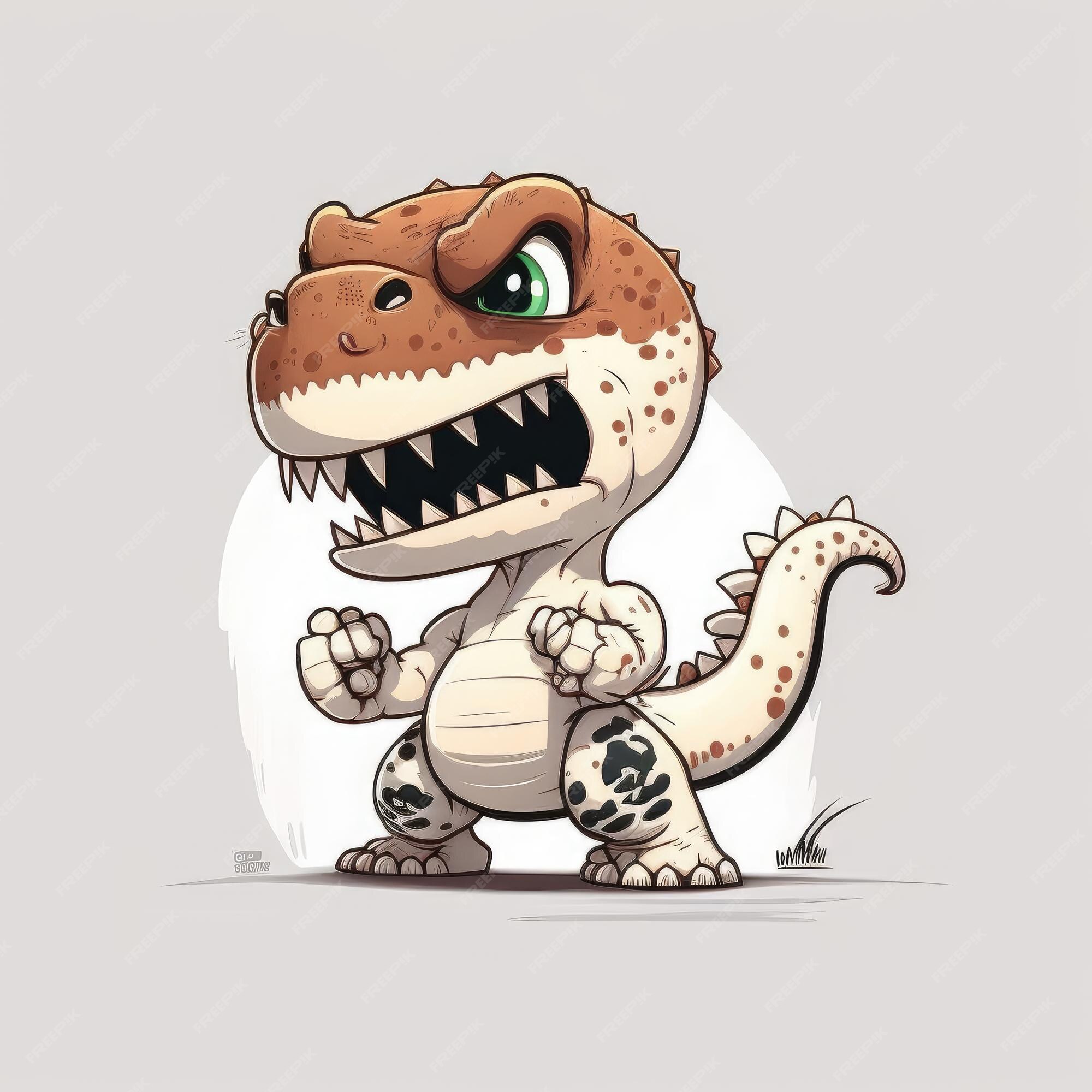 Tyrannosaurus T Personagem De Desenho Animado Rex Dinossauro Ícone