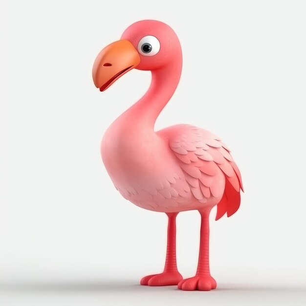 Foto personagem de desenho animado flamingo