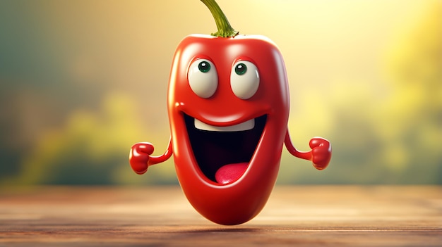 Personagem de desenho animado Hot Chili Pepper