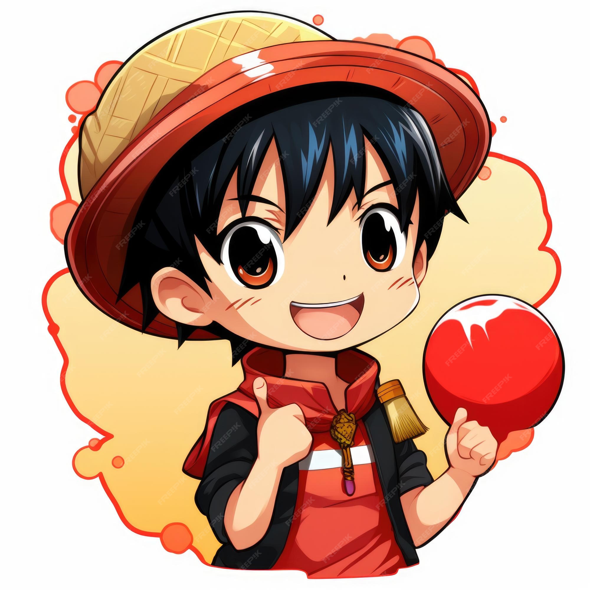 Personagem de desenho animado luffy one piece ia generativa