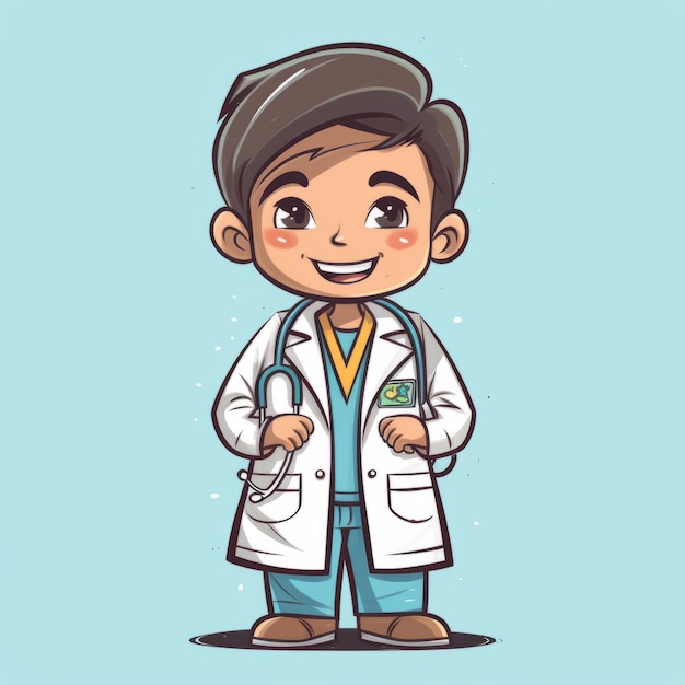 Foto personagem de desenho animado médico